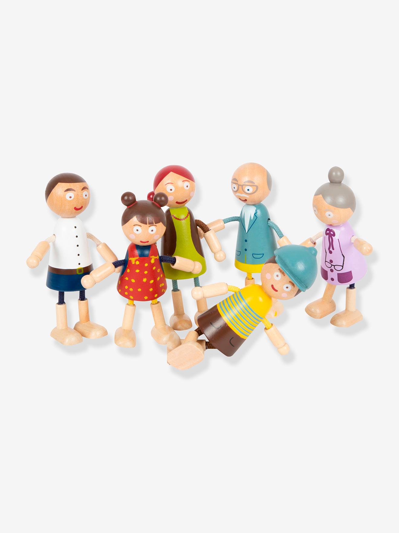 FAMILY Wooden Dolls for Children