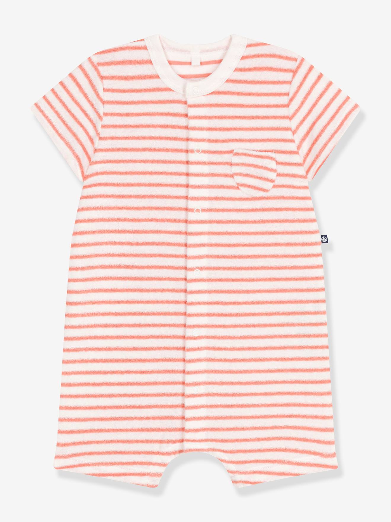 Striped Cotton Towelling Playsuit