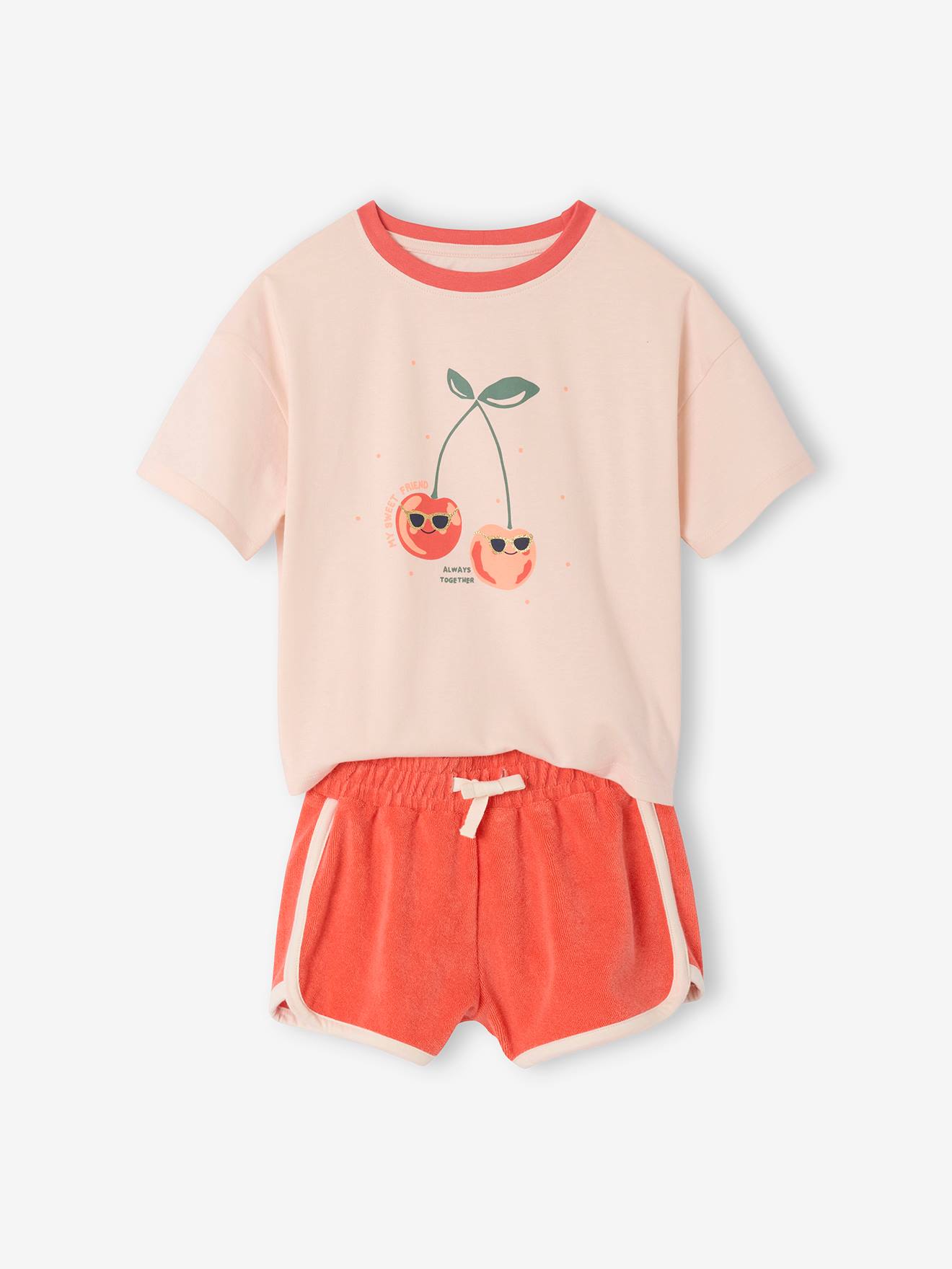 Terry Cloth T-Shirt & Shorts Set