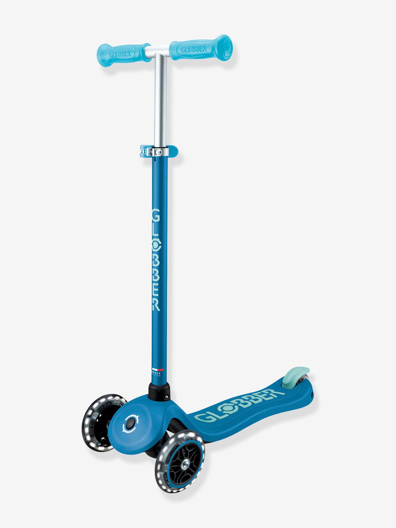 Primo Foldable Lights - Light-Up Foldable 3-Wheel Scooter - GLOBBER petrol