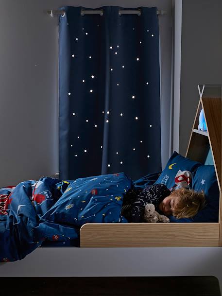 Hollow Star Curtain Blue+Blush+Grey 