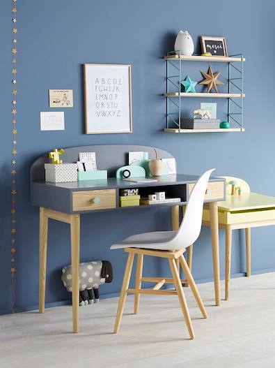 Metal & Wood 3-Level Shelving System - green, Bedroom Furniture & Storage | Vertbaudet