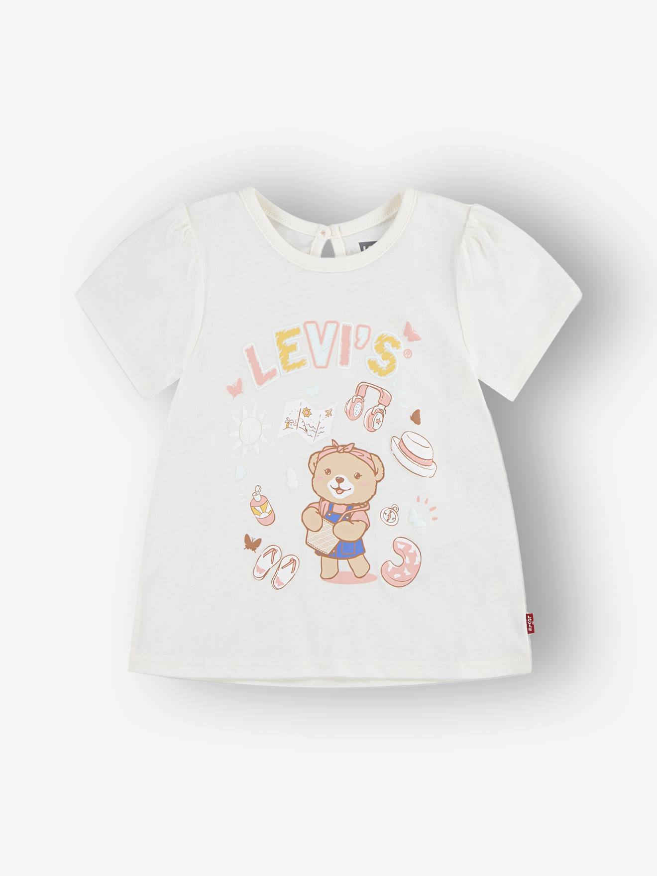 Girl's Liv SS Smocked LEVI'S® T-shirt ecru