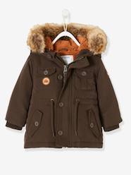 Baby-Outerwear-Parka with Hood & Plush Knit Lining, for Baby Boys
