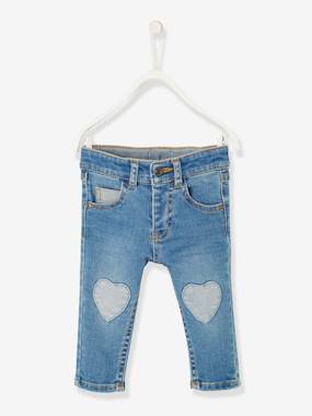 Jeans with Heart-Shaped Patches