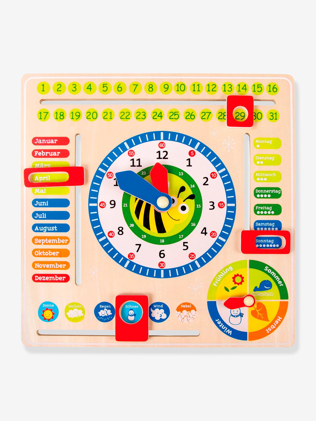 CLOCK & SEASONS Wooden Educational Board for Children
