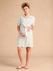 Cotton Gauze Shirt Dress with Wide Straps, Maternity & Nursing Special, ENVIE DE FRAISE