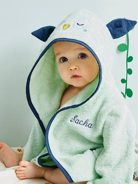 Baby Bathrobe Owl light