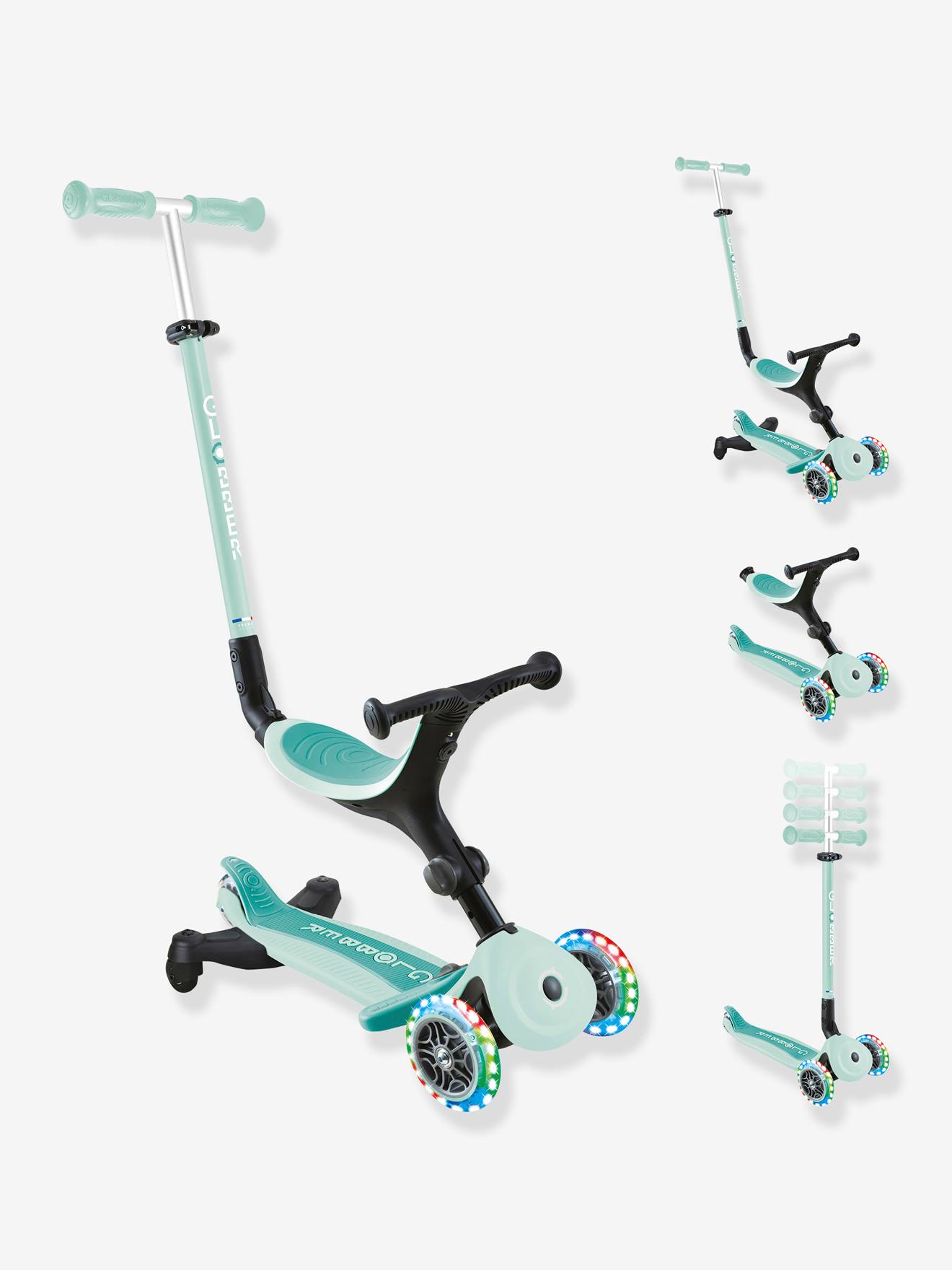 Evolutive scooter - Go Up Active Lights 360° - GLOBBER mint