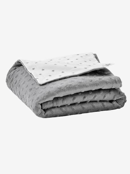 Stella Double Sided Blanket In Fleece Polar Fleece For Babies Grey Anthracite Bedding Decor Vertbaudet