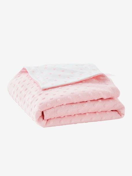 Stella Double Sided Blanket In Fleece Polar Fleece For Babies Light Pink Bedding Decor Vertbaudet