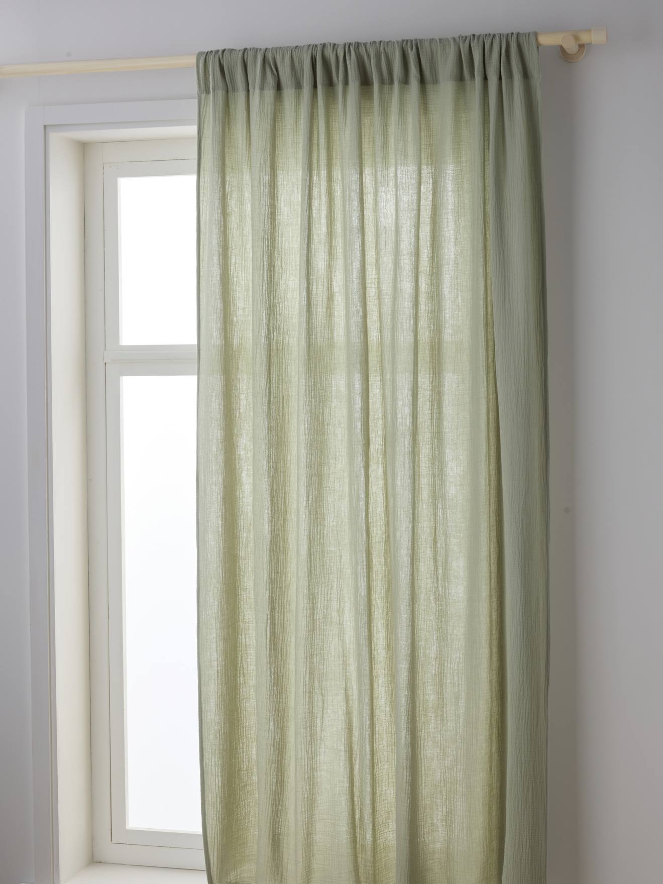 Semi-sheer Rod Pocket Curtain in Cotton Gauze