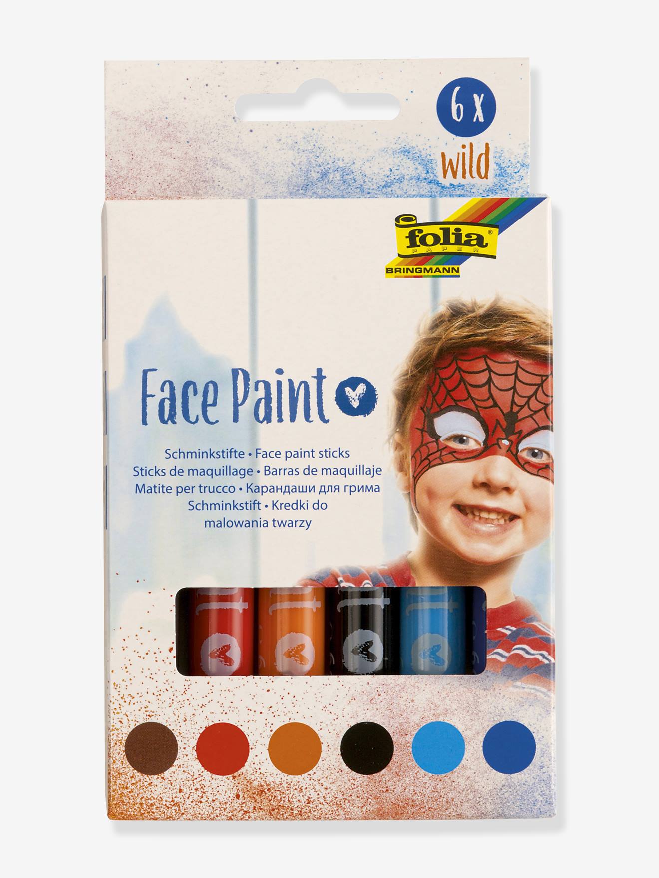 Set of 6 WILD Folia Make-Up Crayons multicoloured