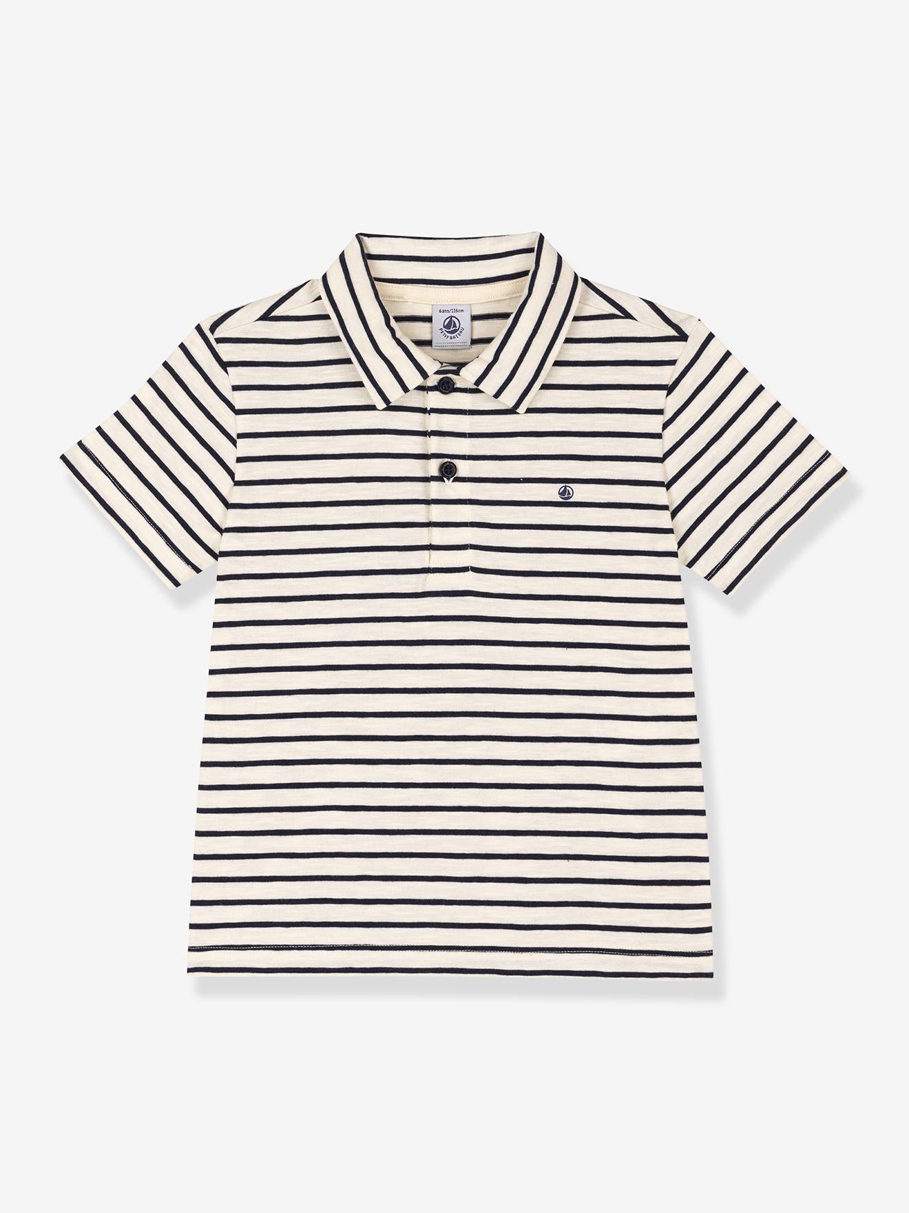 Striped Short-Sleeved Polo Shirt for Boys