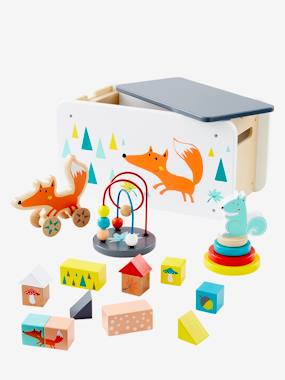 Multi-activity Fox Toy Box - Wood FSC Certified multi