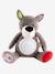 Wolf Soft Toy, Musical Nightlight GREY MEDIUM SOLID WITH DESIGN 