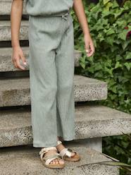 Girls-Leggings-Wide-Leg Leggings with Honeycomb Effect for Girls