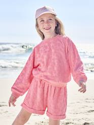 Fleece Sweatshirt & Floral Shorts Set for Girls