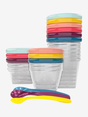 Set of 12 Airtight Pots 3 Soft Spoons Babybols Multi Set by BABYMOOV multi