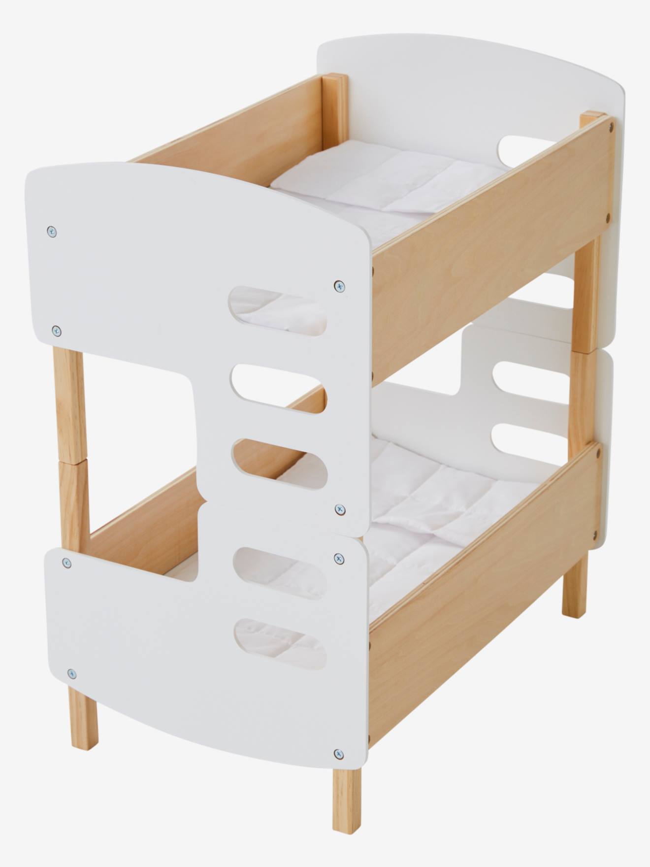 Wooden Bunk Bed For Dolls Light Pink, Wooden Toy Bunk Beds