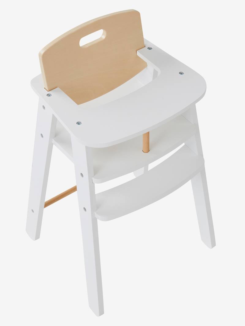 Wooden High Chair for Dolls - FSC® Certified - white, Toys | Vertbaudet