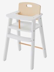 Toys-Wooden High Chair for Dolls