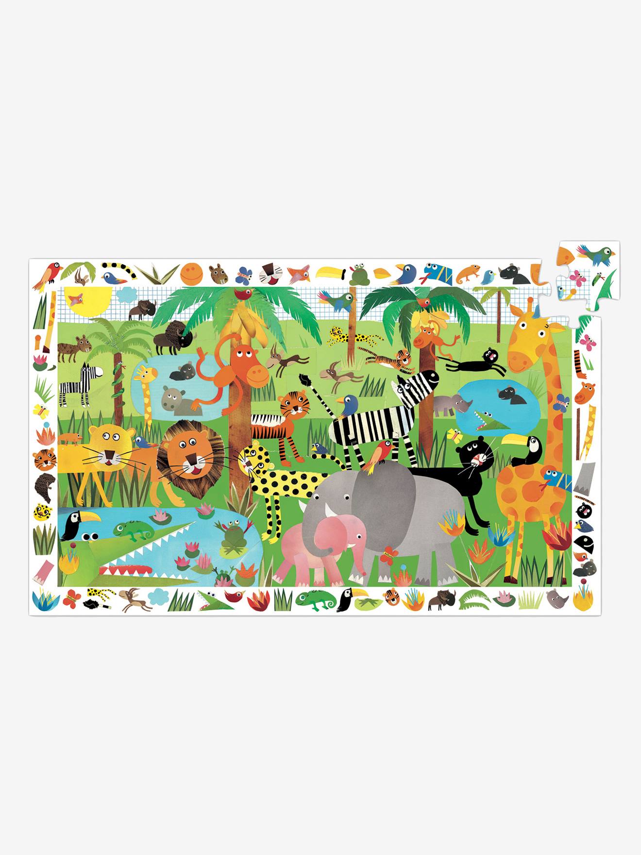 Observation Puzzle The Jungle, 35 Pieces, by DJECO multi
