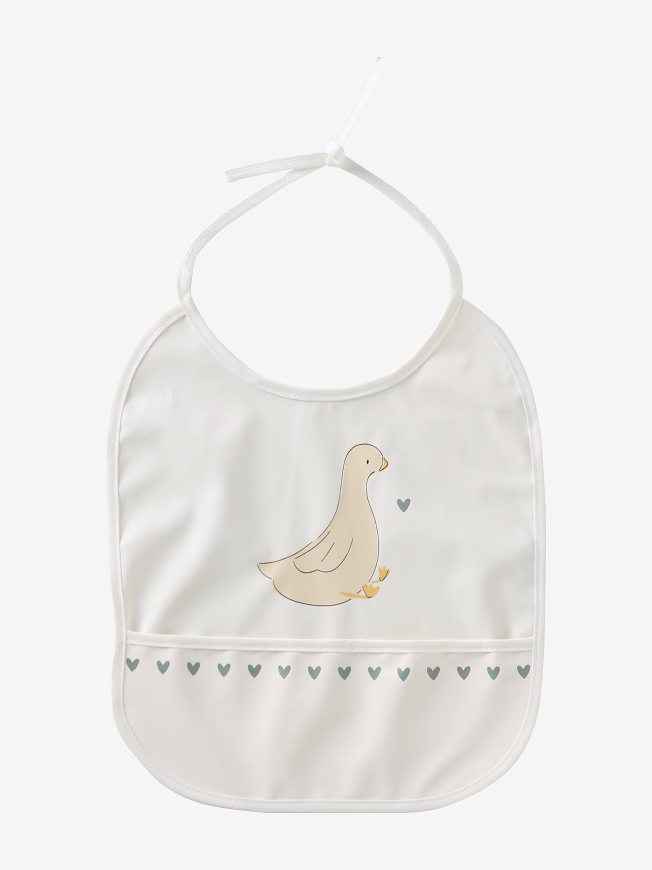 Plastic-coated round bib sage