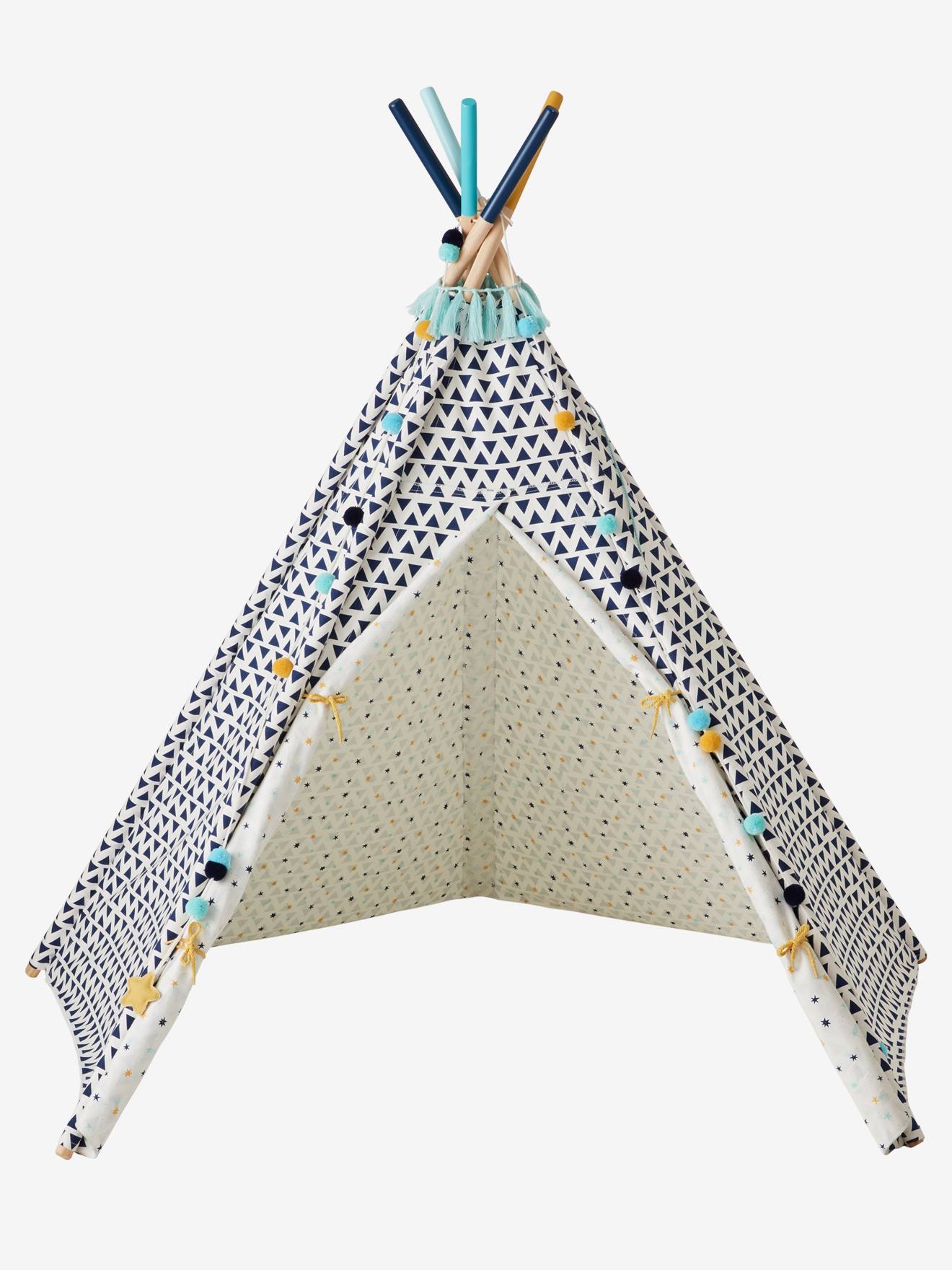 Reversible Teepee, Sioux - Wood FSC(r) Certified white/print