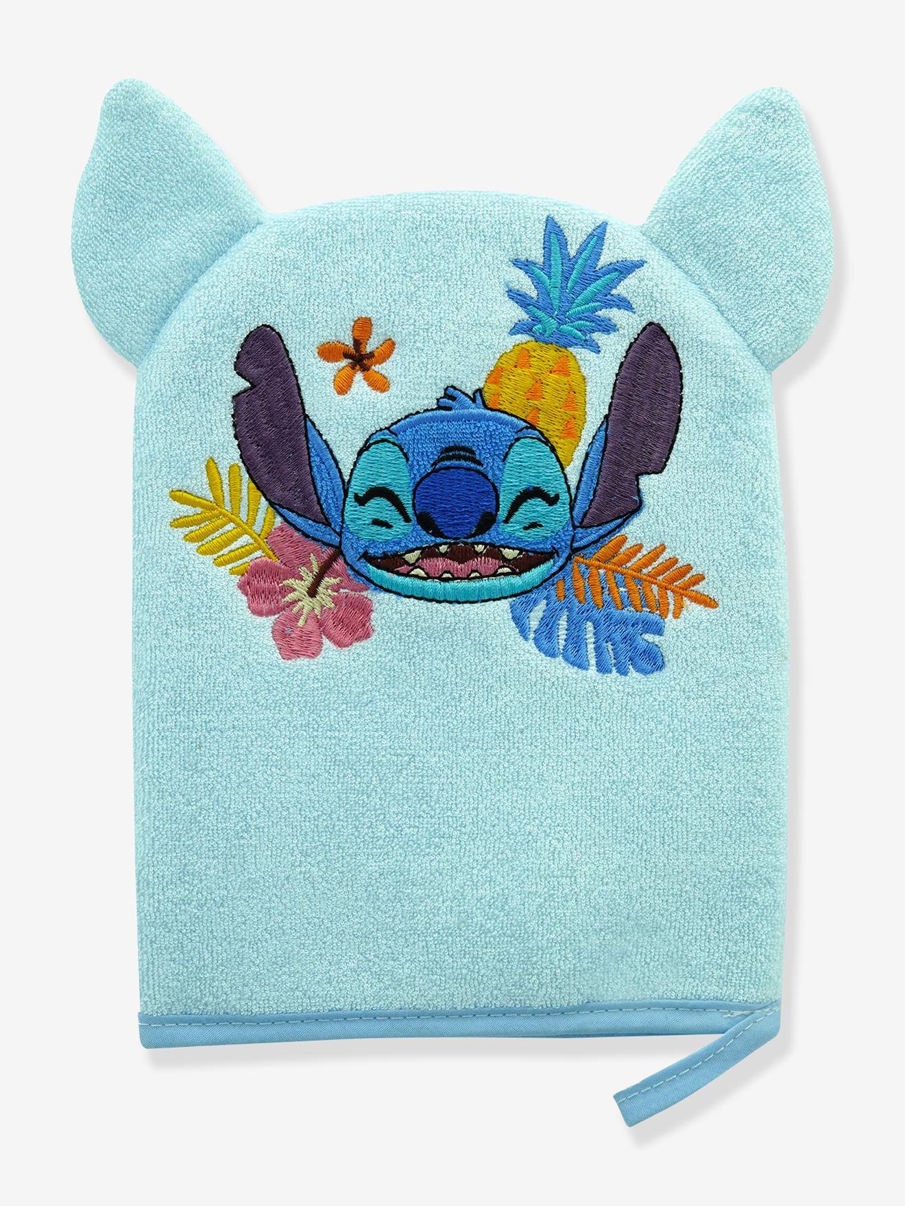 Fun Wash Mitt Embroidered with Stitch Head Motif
