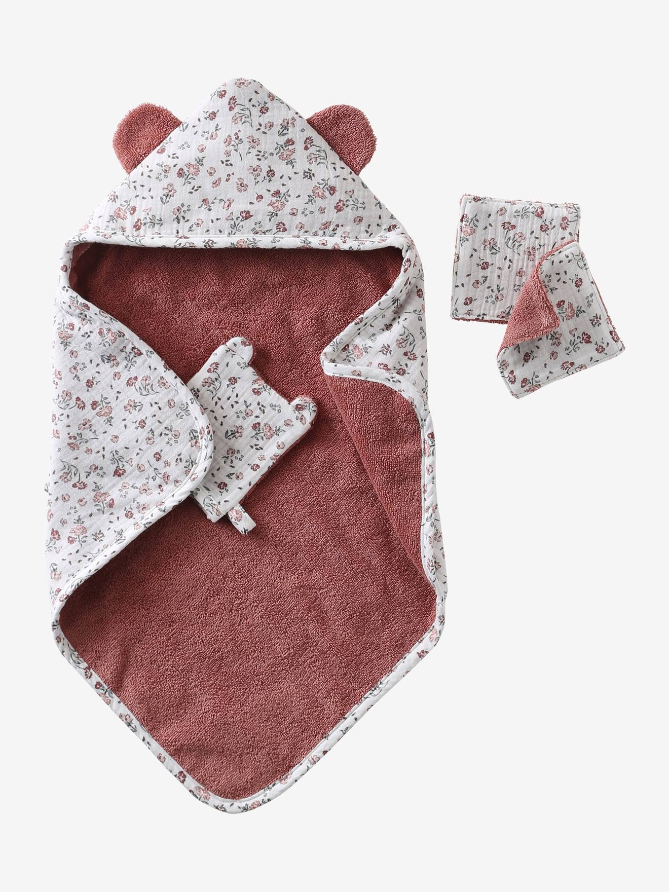 Set with Bath Cape + Mitten + Baby Wipes