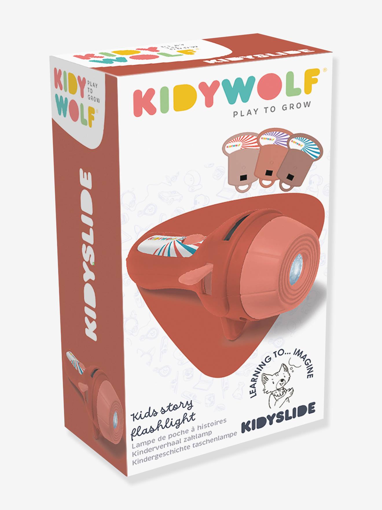 Kidyslide Story Projector Lamp - KIDYWOLF terracotta