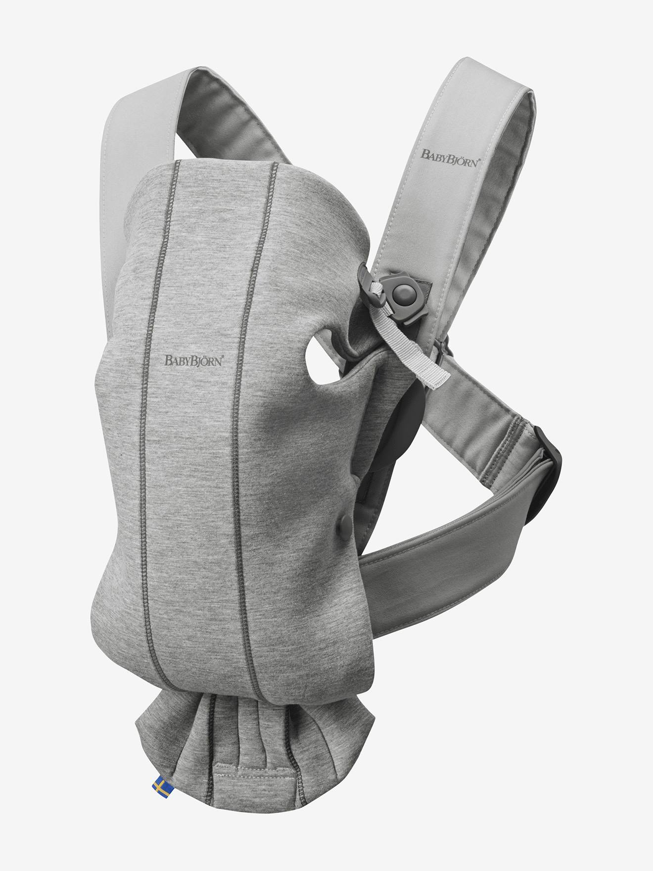Mini Baby Carrier in 3D Jersey knit, by BABYBJORN light grey