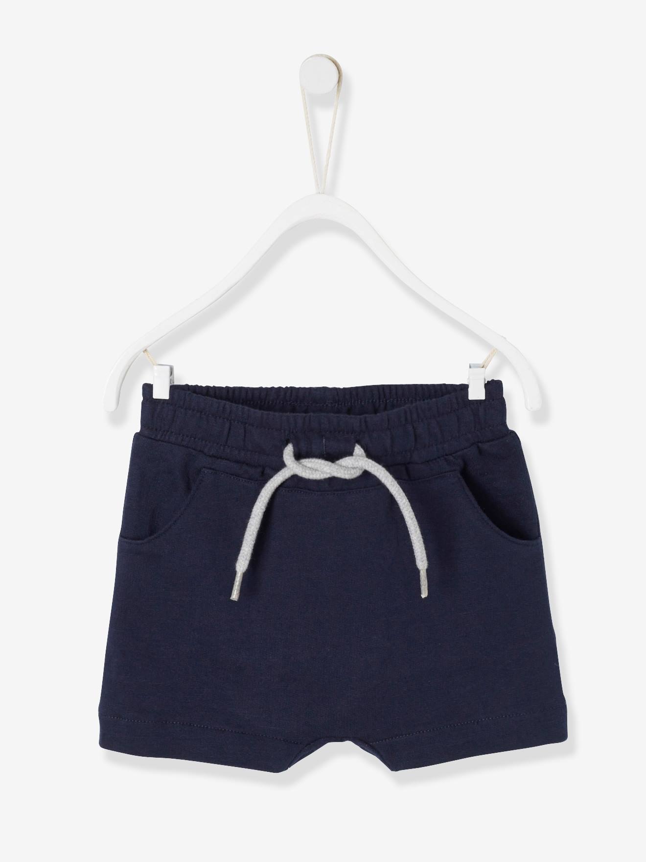 Bermuda Shorts in Fleece for Baby Boys dark blue