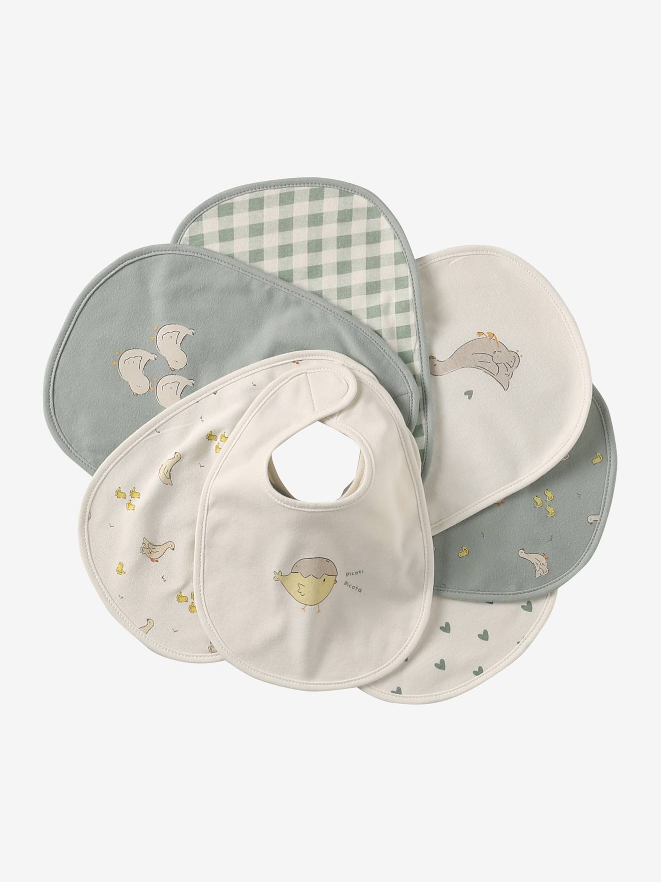 Vertbaudet Newborn Bibs chequered