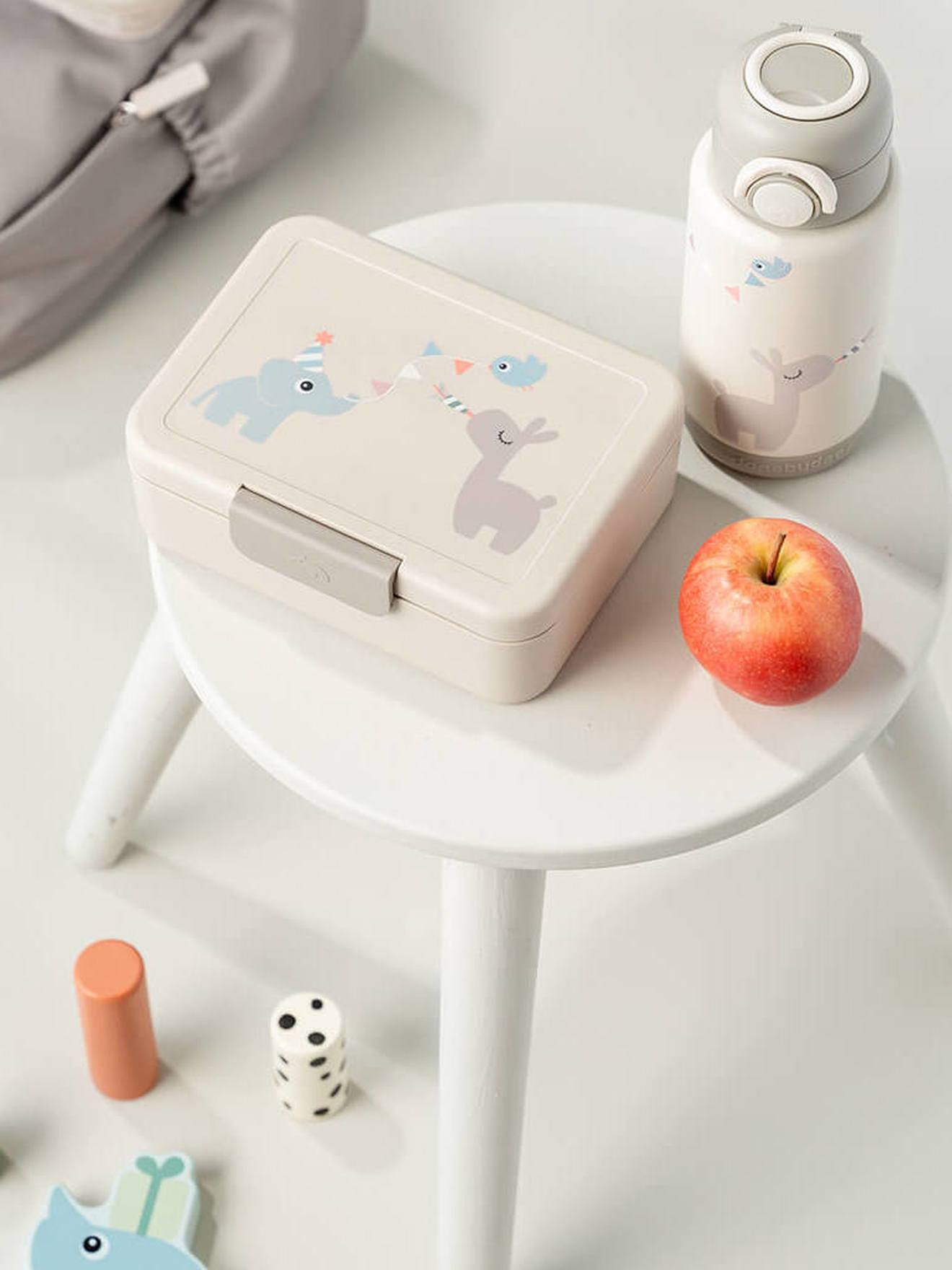 Lunch box with DONE BY DEER divider sandy