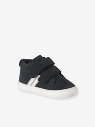 Mid-top fur-lined leather trainers with touch 'n' close fastening for babies