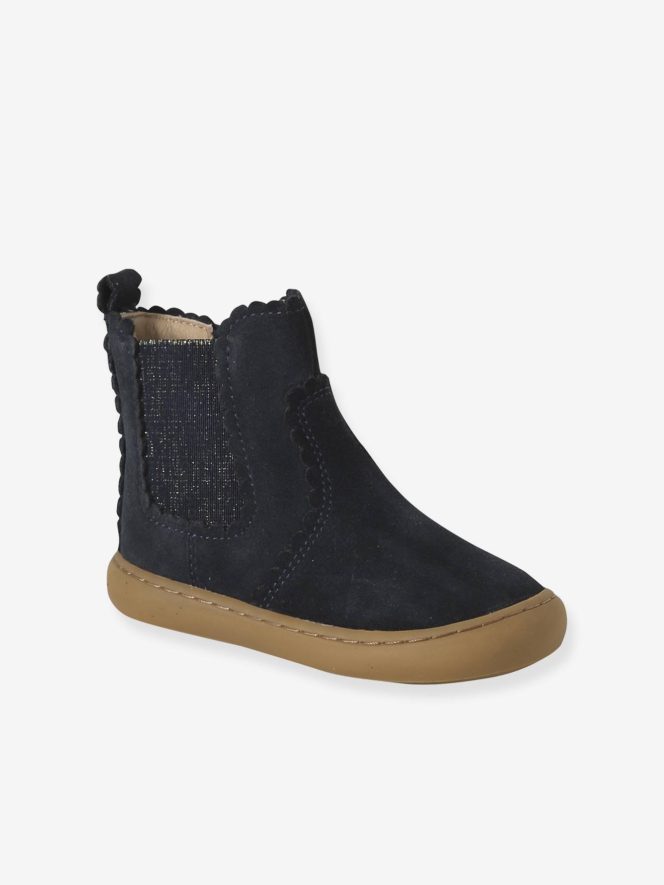 Leather Zipped & Elasticated Chelsea Boots