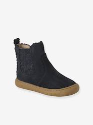 Leather Zipped & Elasticated Chelsea Boots for Babies