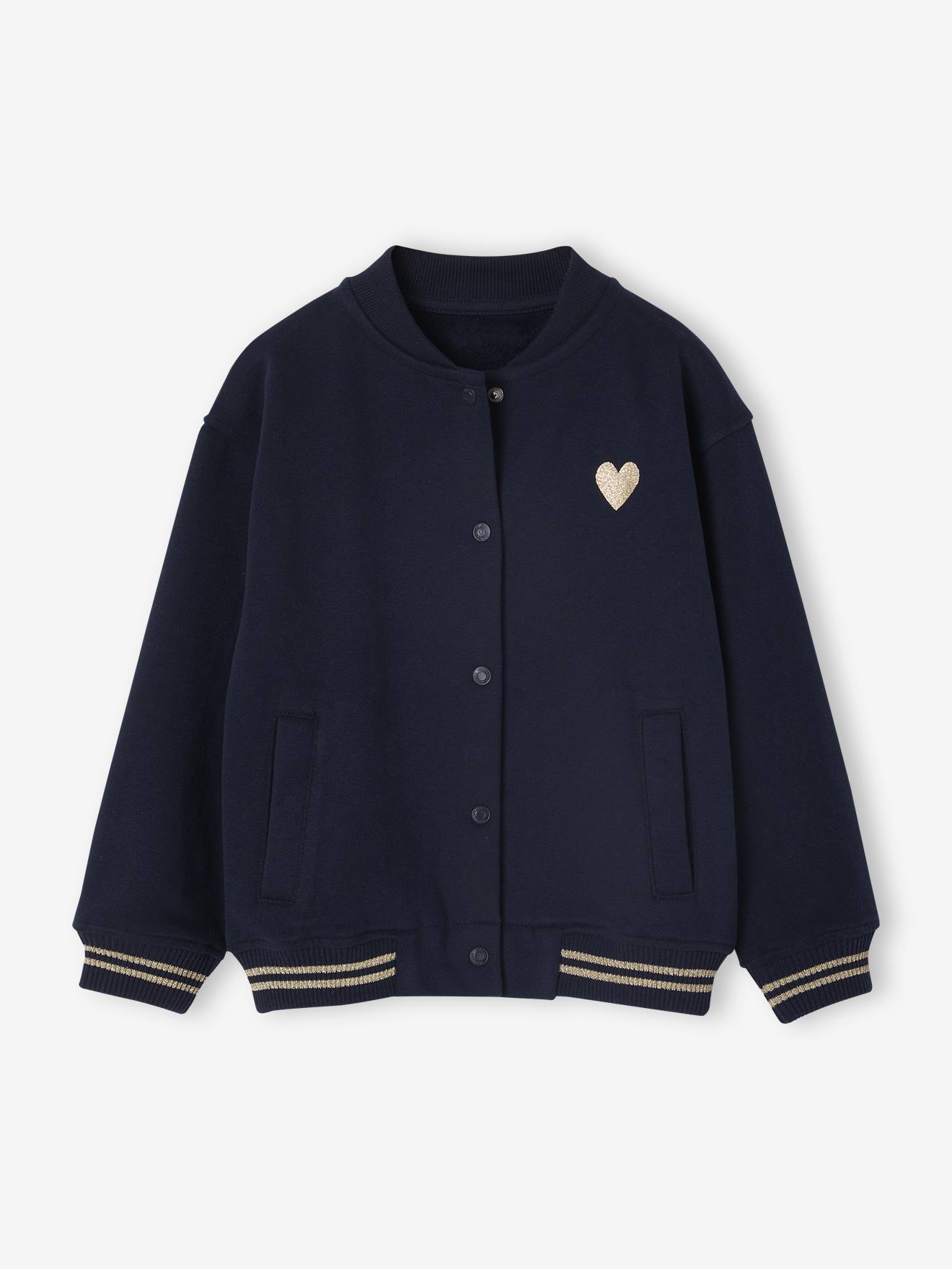Varsity-Style Fleece Jacket