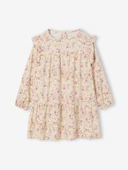-Printed Frilly Dress for Girls