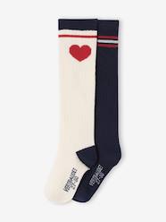 Pack of 2 Pairs of Knee-High Socks for Girls