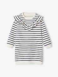 -Fleece Dress with Frill for Girls