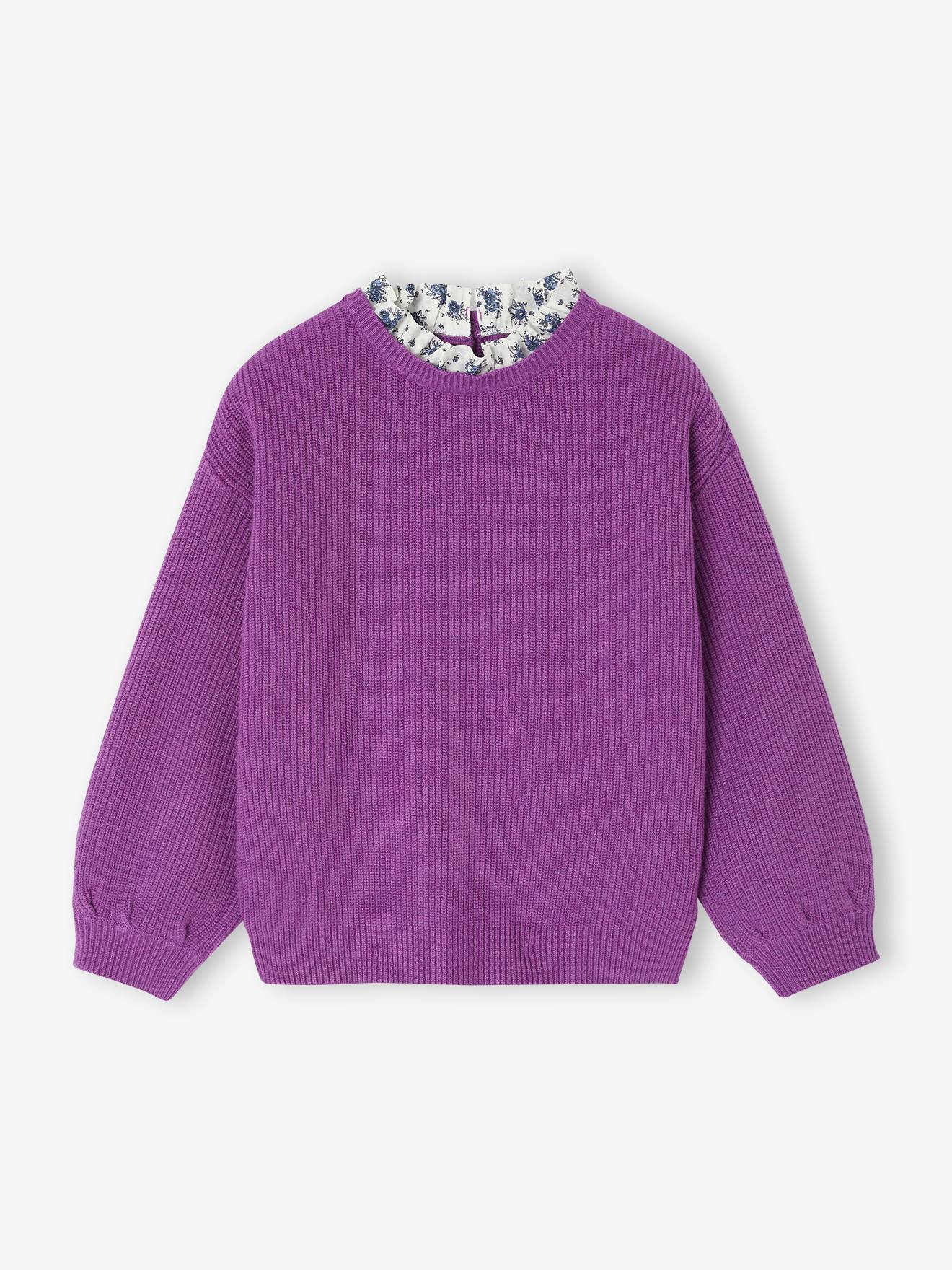 Loose-Fitting Jumper with Fancy Collar
