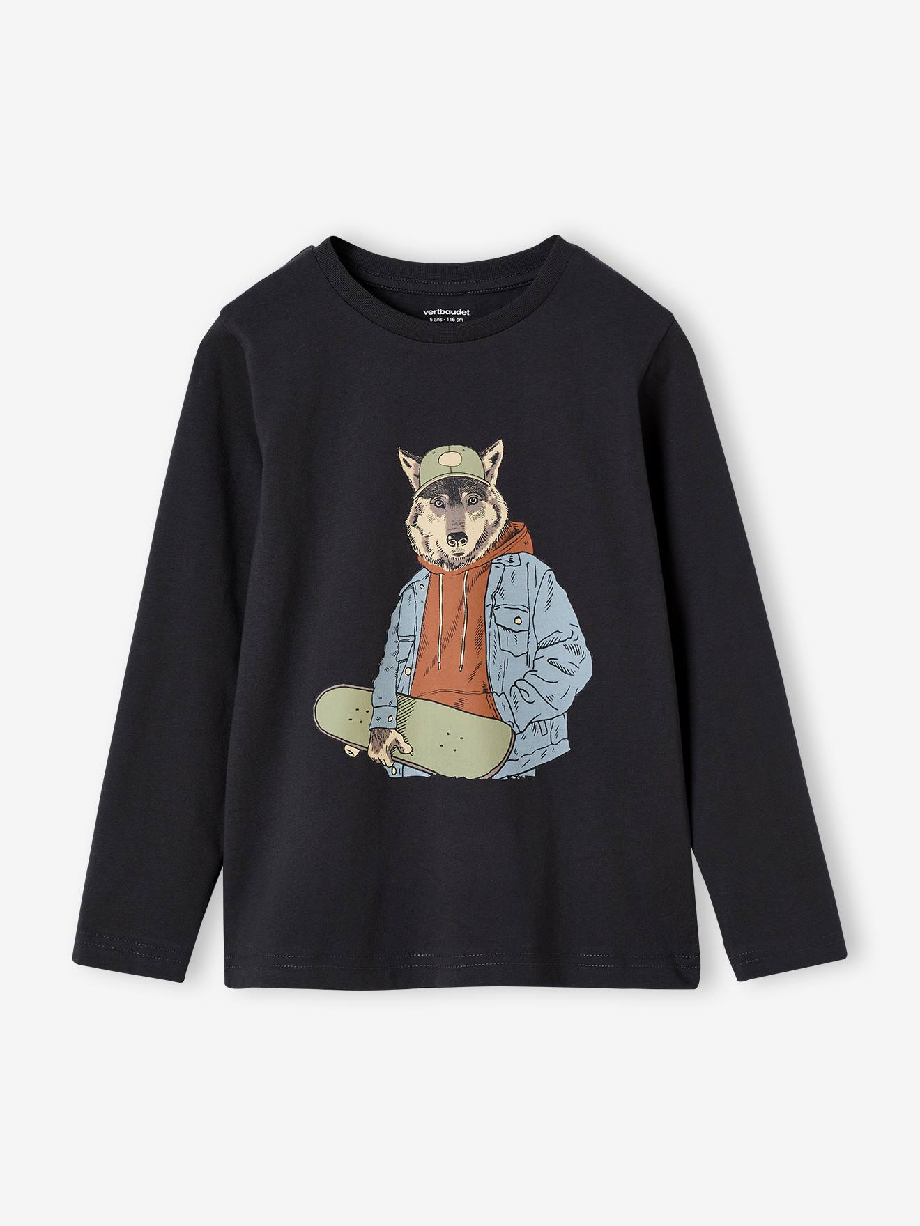 Fun Top with Sketch-Like Animal Motif