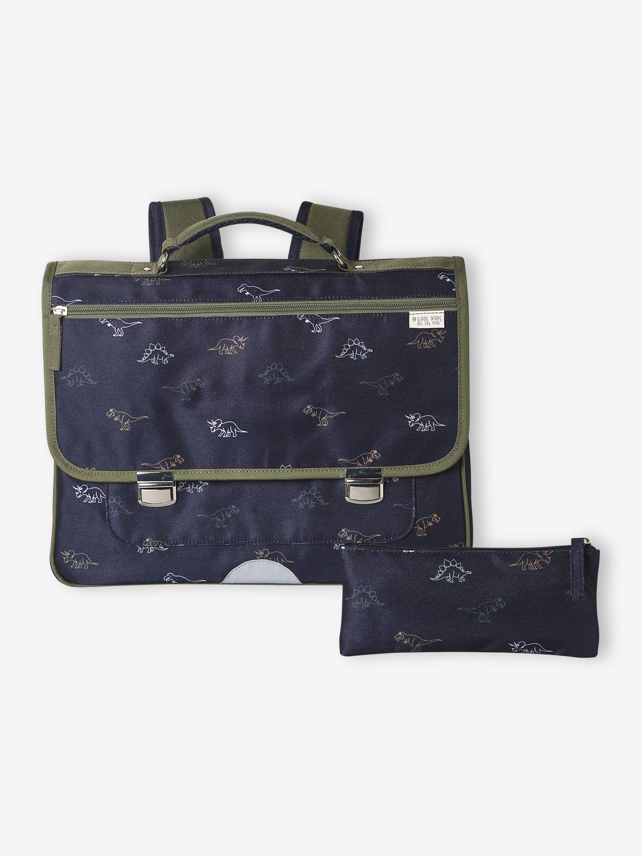 Satchel + dinosaur pencil case