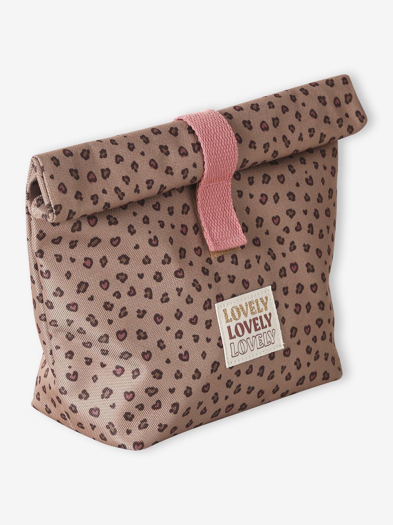 Leopard print lunch bag