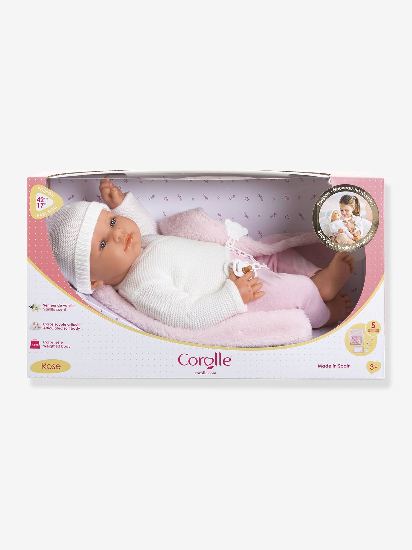 Large Rose Baby Doll - Newborn COROLLE rose