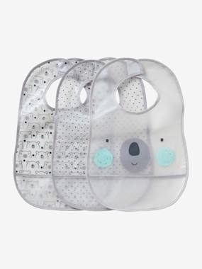 Pack of 3 Plastified Bibs with Crumbcatcher