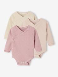 Pack of 3 Striped Bodysuits, Newborn Special